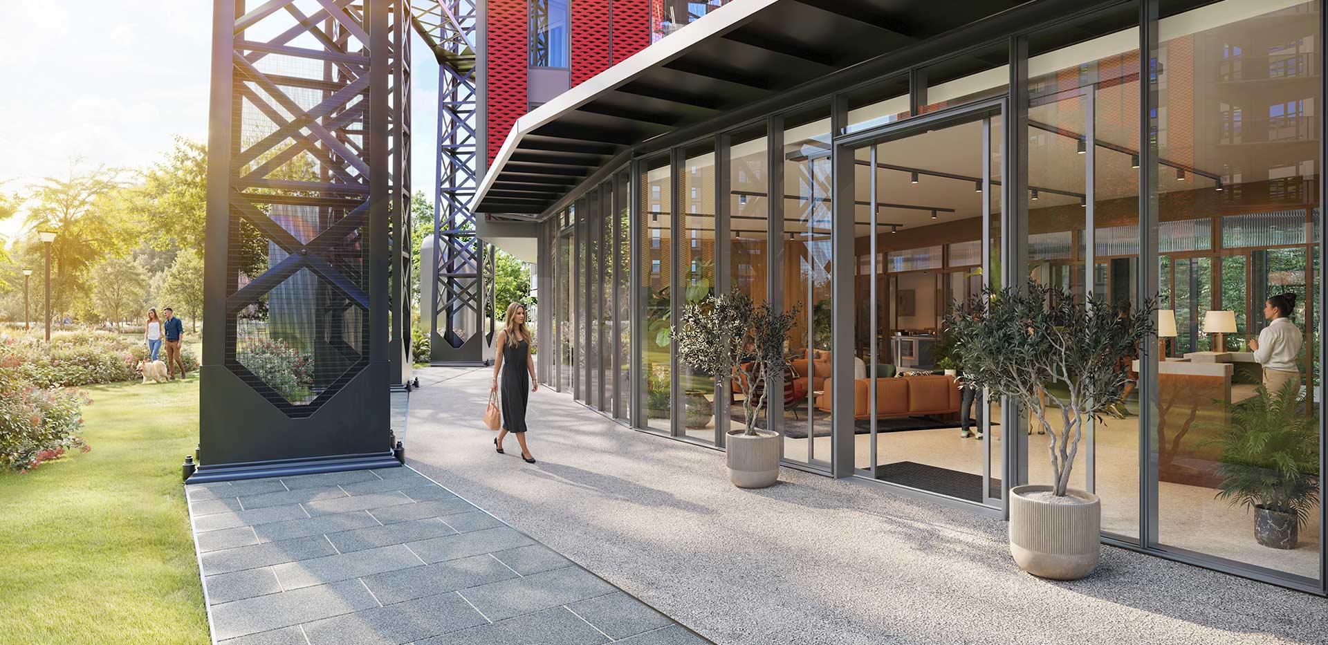 Regent's View, Residents' Facilities, Exterior area and entrance